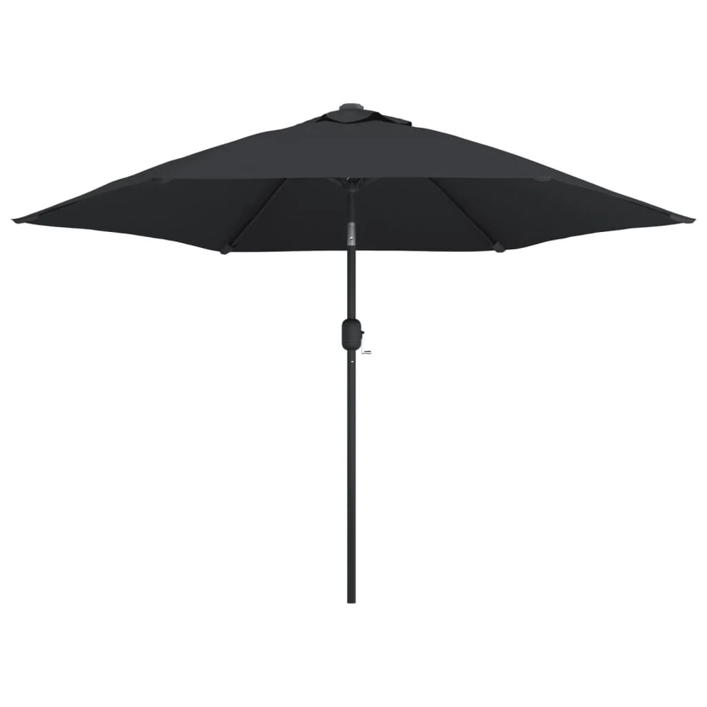 Vidaxl Guarda-sol de jardim com varão de metal preto 300 Cm
