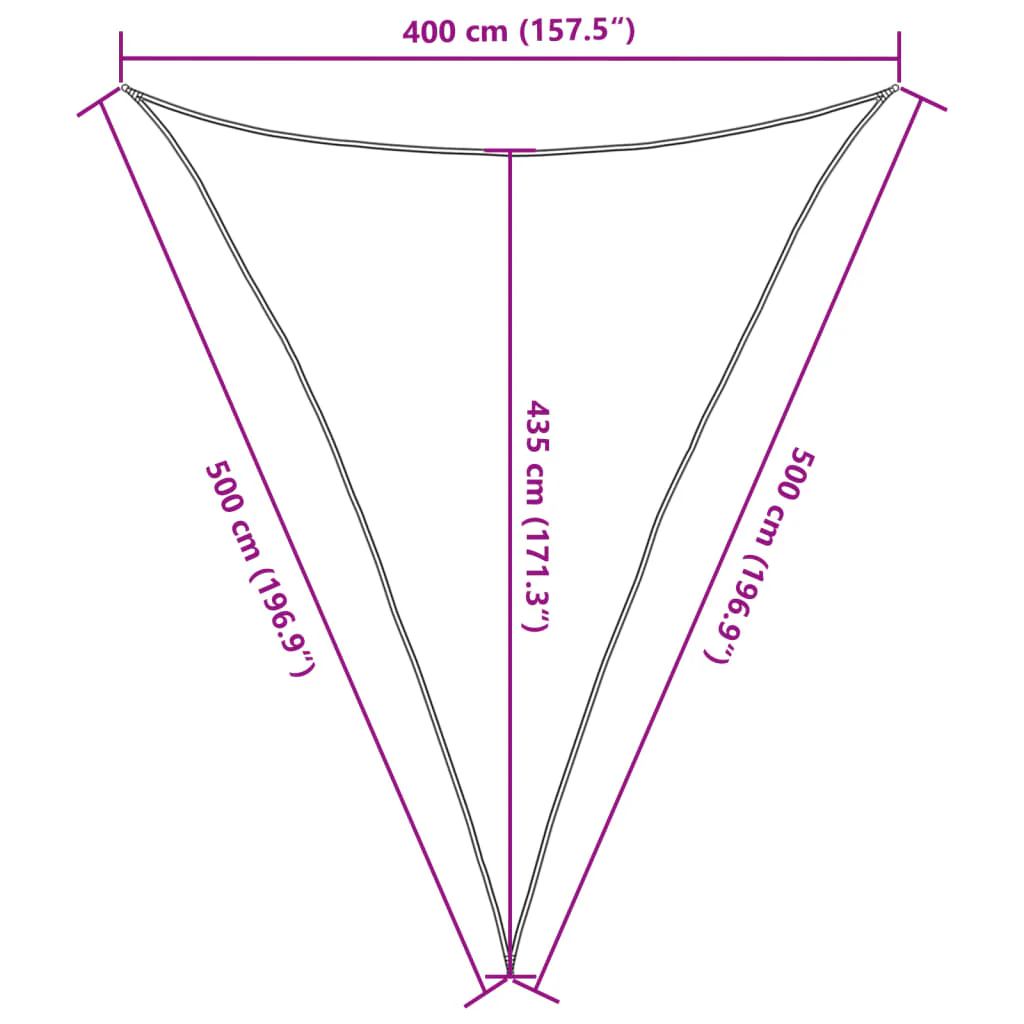 Vidaxl Toldo De Vela Hdpe Blanco 160 G/m² 4x5x5 M - Image 3