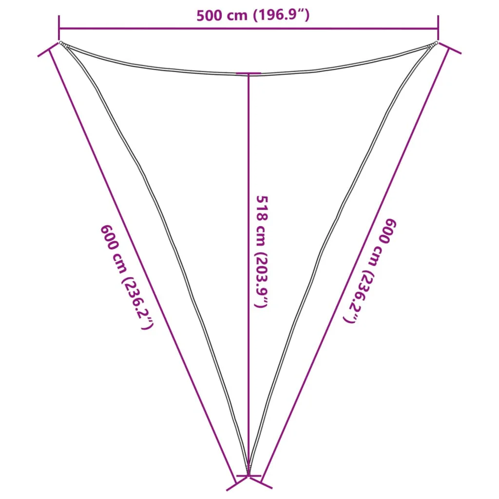 Vidaxl Toldo De Vela Verde Oscuro Hdpe 160 G/m² 5x6x6 M - Image 3