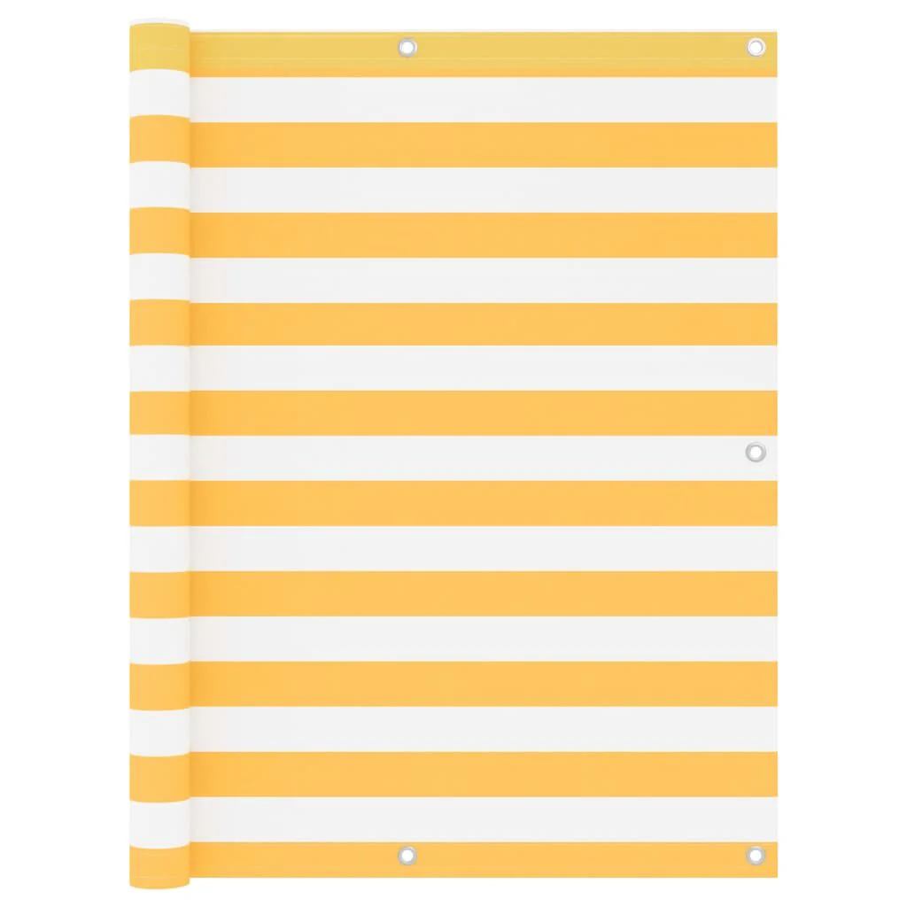 Vidaxl Toldos para varandas Tecido Oxford Branco e Amarelo 120x400 Cm