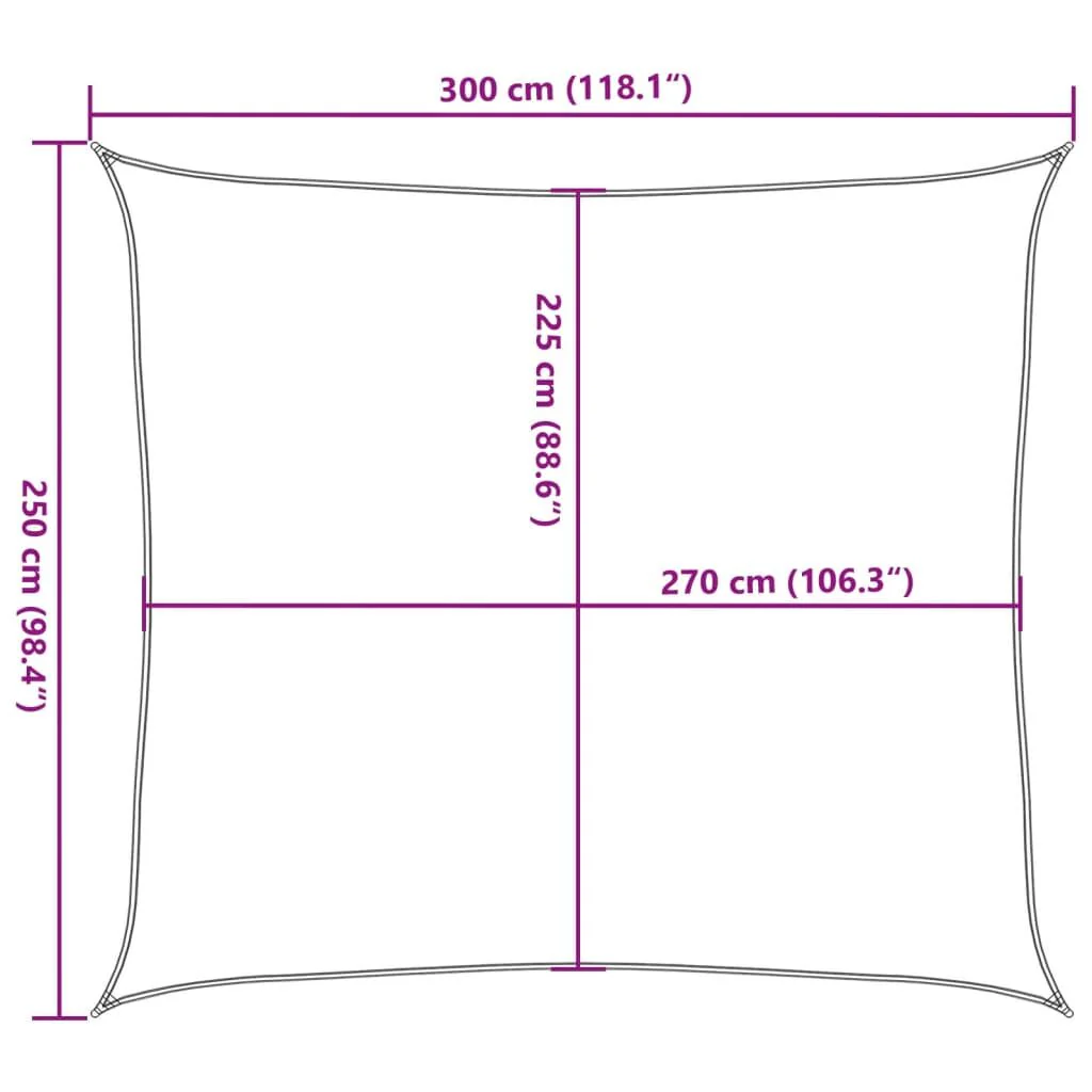 Vidaxl Sombra de Vela Retangular Hdpe Cinzento Claro 160 G/m² 2,5x3 M - Image 3