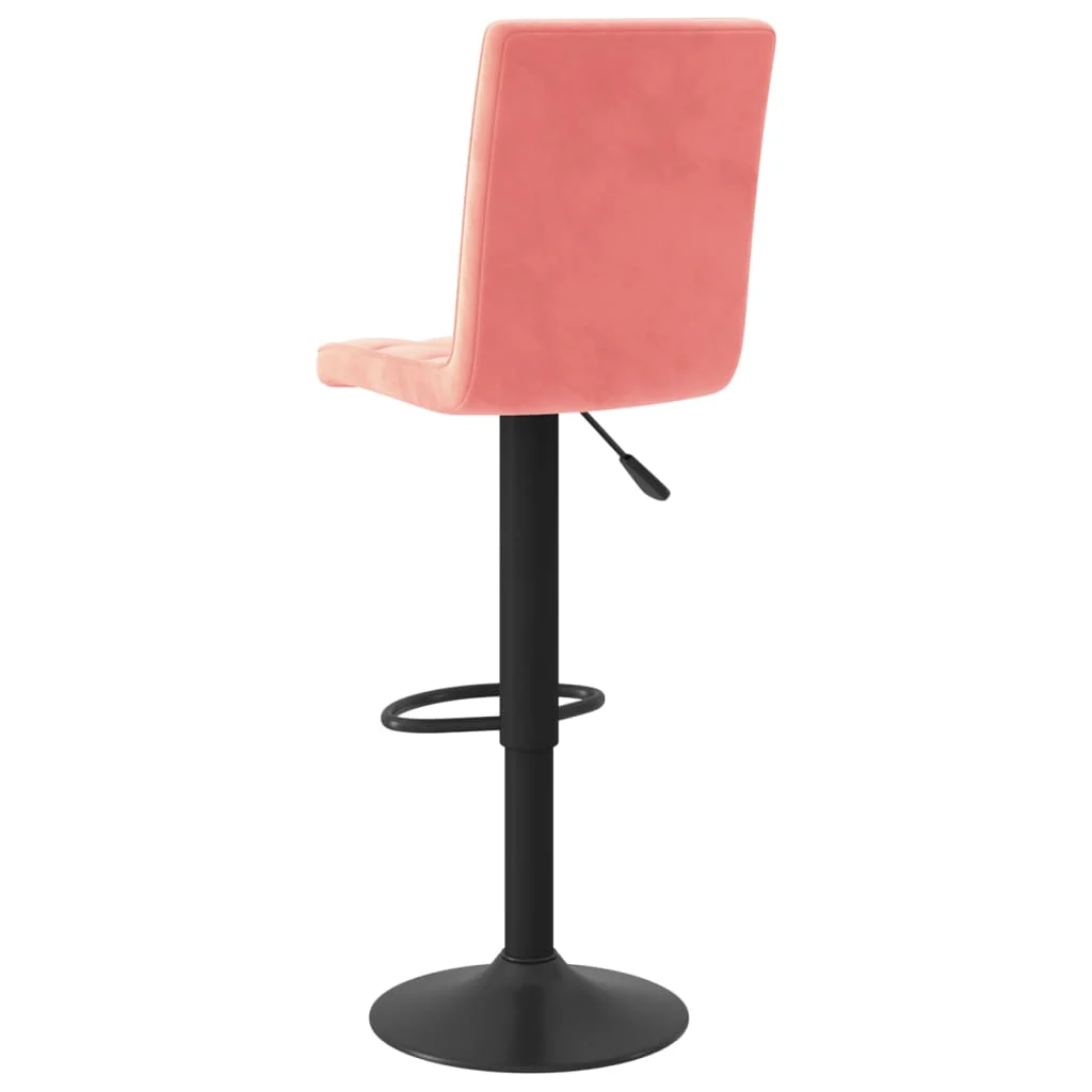Taburetes De Cocina 2 Unidades Terciopelo Rosa - Image 5