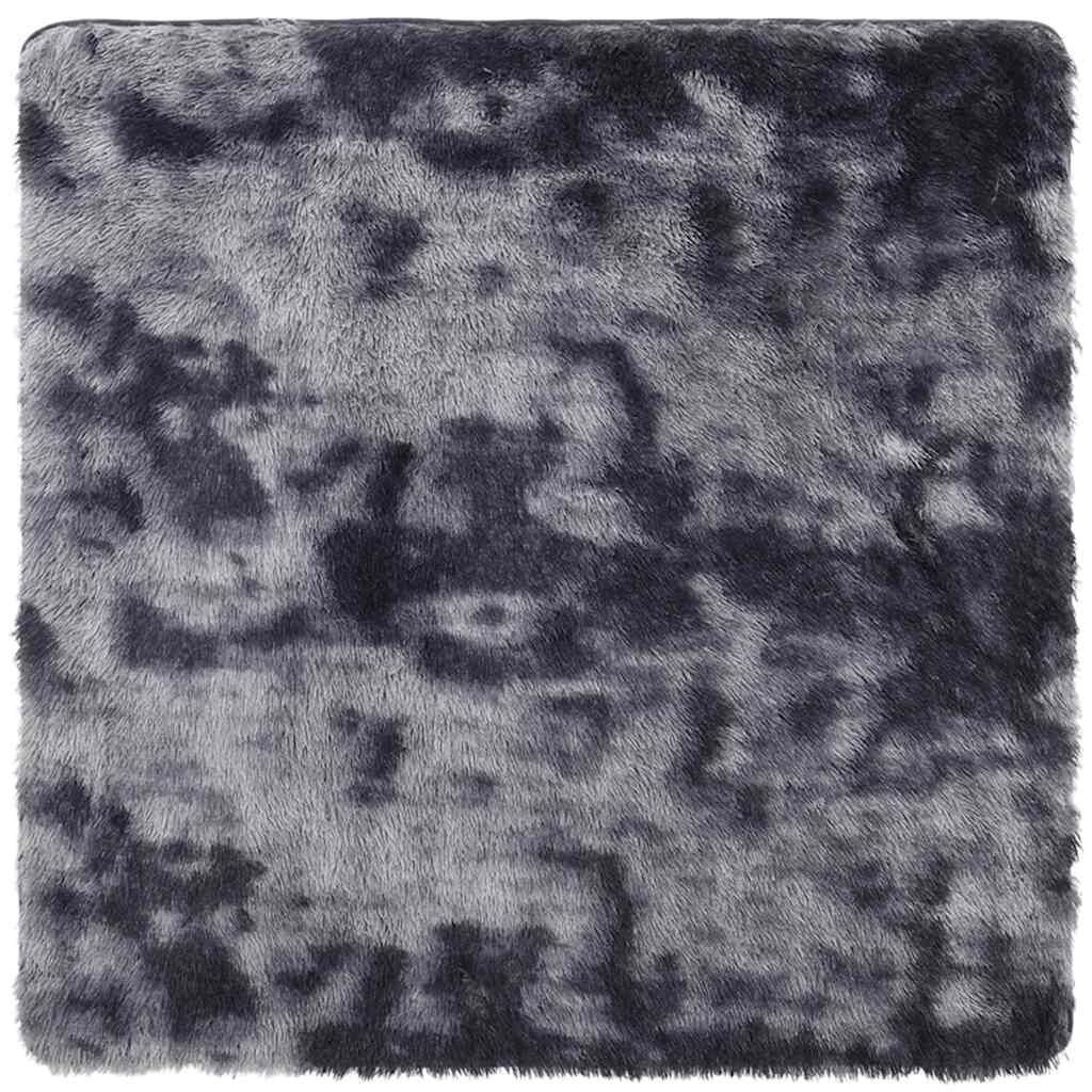 Vidaxl Tapete de Pelo Comprido Navarra Cinzento Escuro 160x160 Cm Poliéster