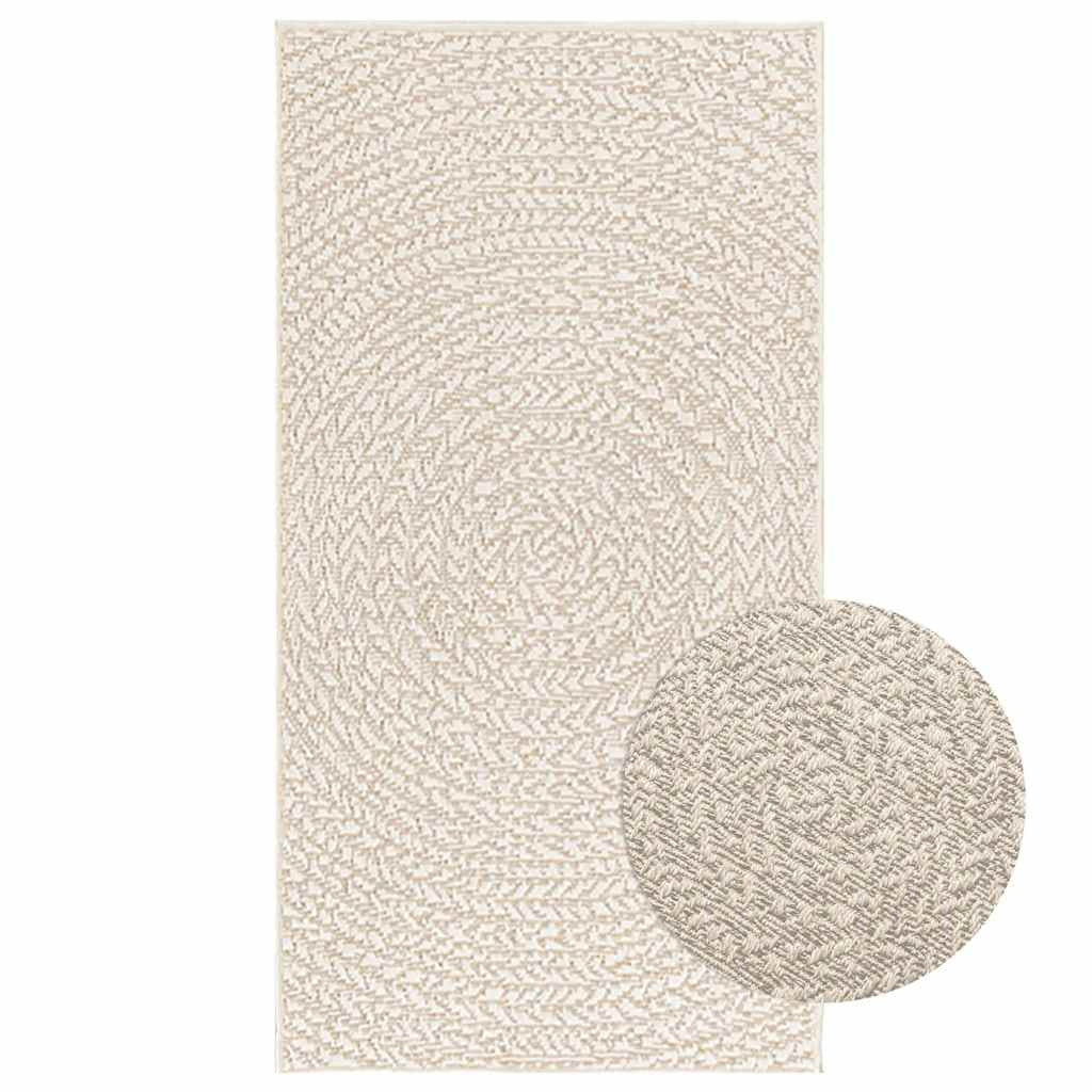 Vidaxl Zizur Tapete de juta Aparência Interior Exterior Creme 60x110cm
