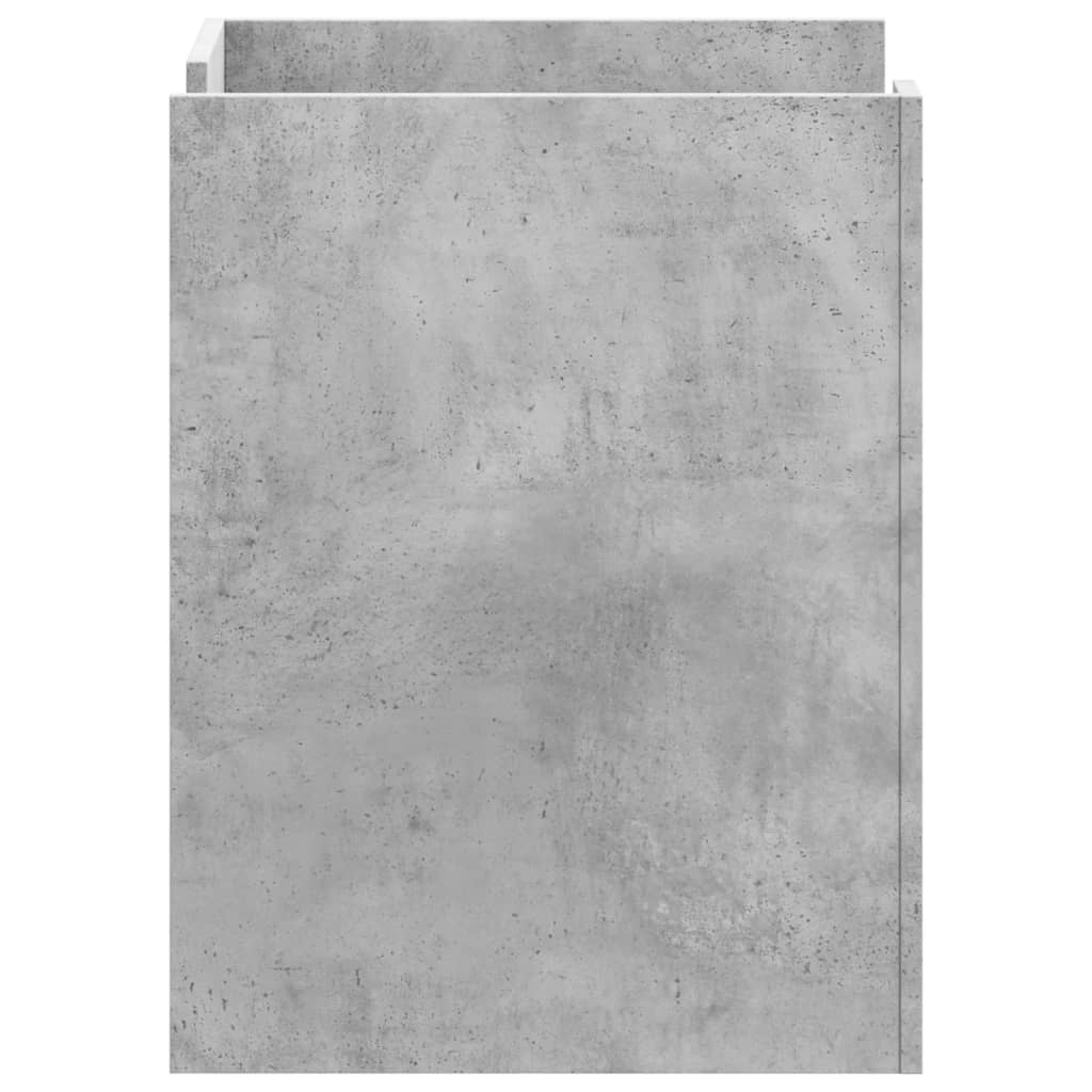 Mesa de cabeceira em madeira de engenharia Betão cinzento 45x50x65 Cm - Image 4