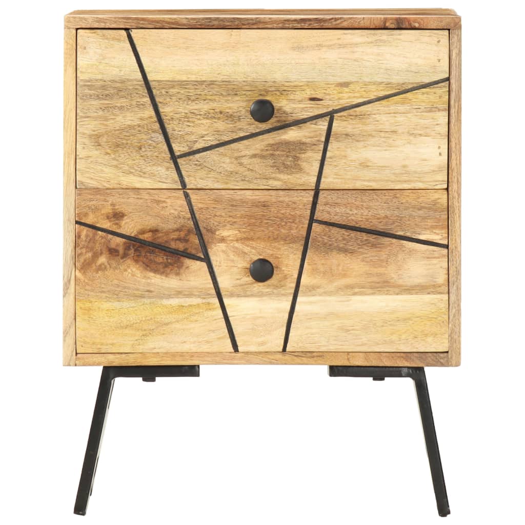 Mesa de noite de madera maciza de manga 40x30x50 cm