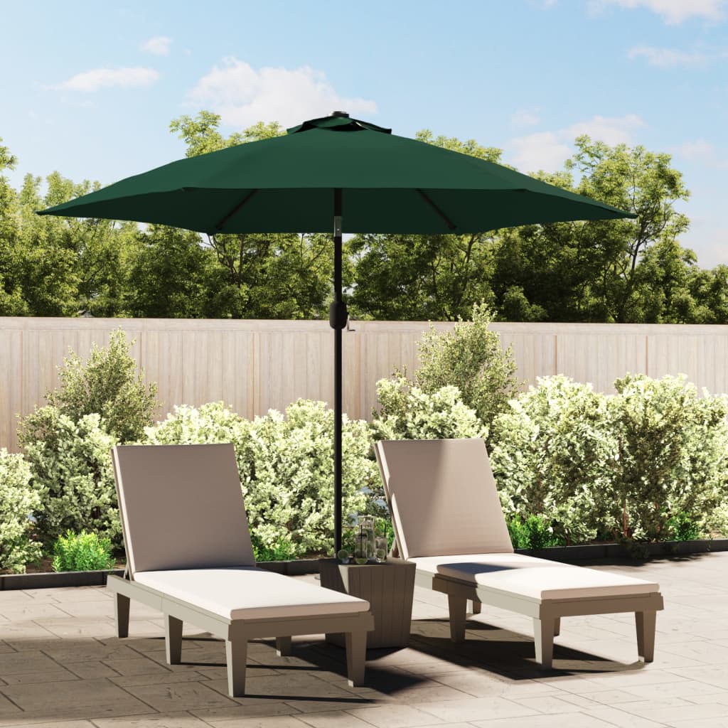 Guarda-sol com varão de aço verde 3 M