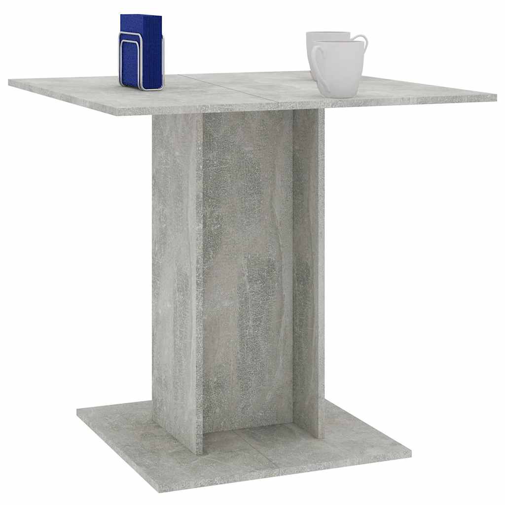 Mesa de jantar em contraplacado cinzento concreto 80x80x75 Cm - Image 4