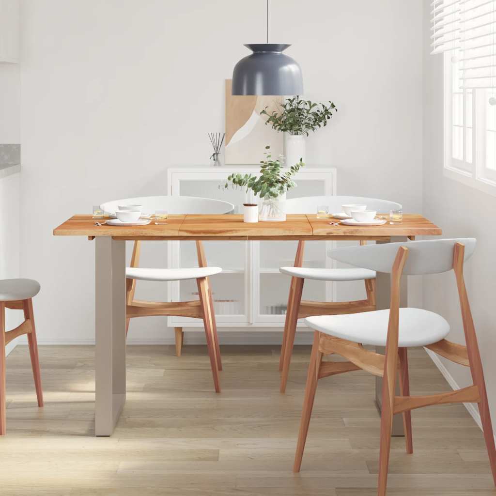 Mesa de jantar em madeira de acácia maciça 140x70x76 Cm - Image 2