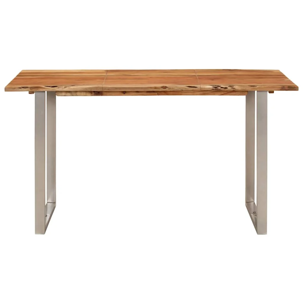 Mesa de jantar em madeira de acácia maciça 140x70x76 Cm - Image 3