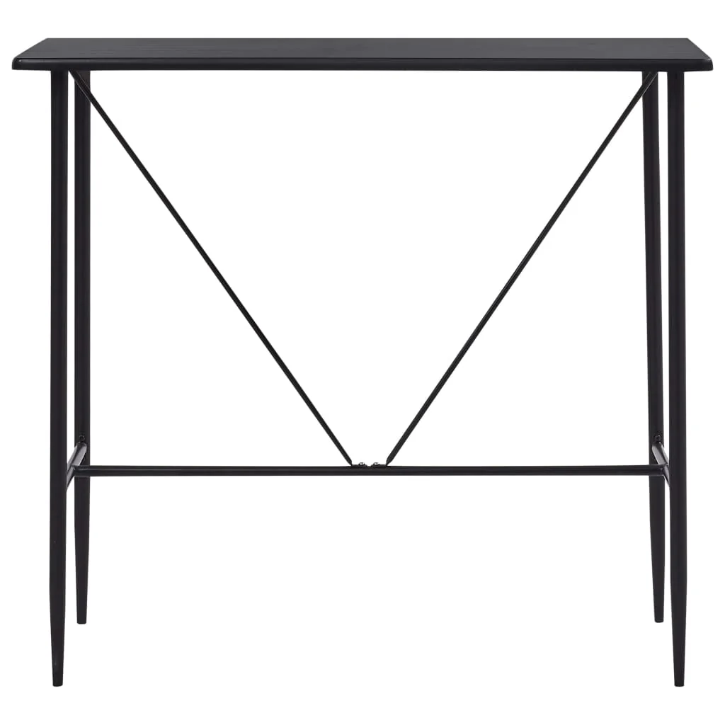 Mesa Alta De Cocina Mdf Negro 120x60x110 Cm