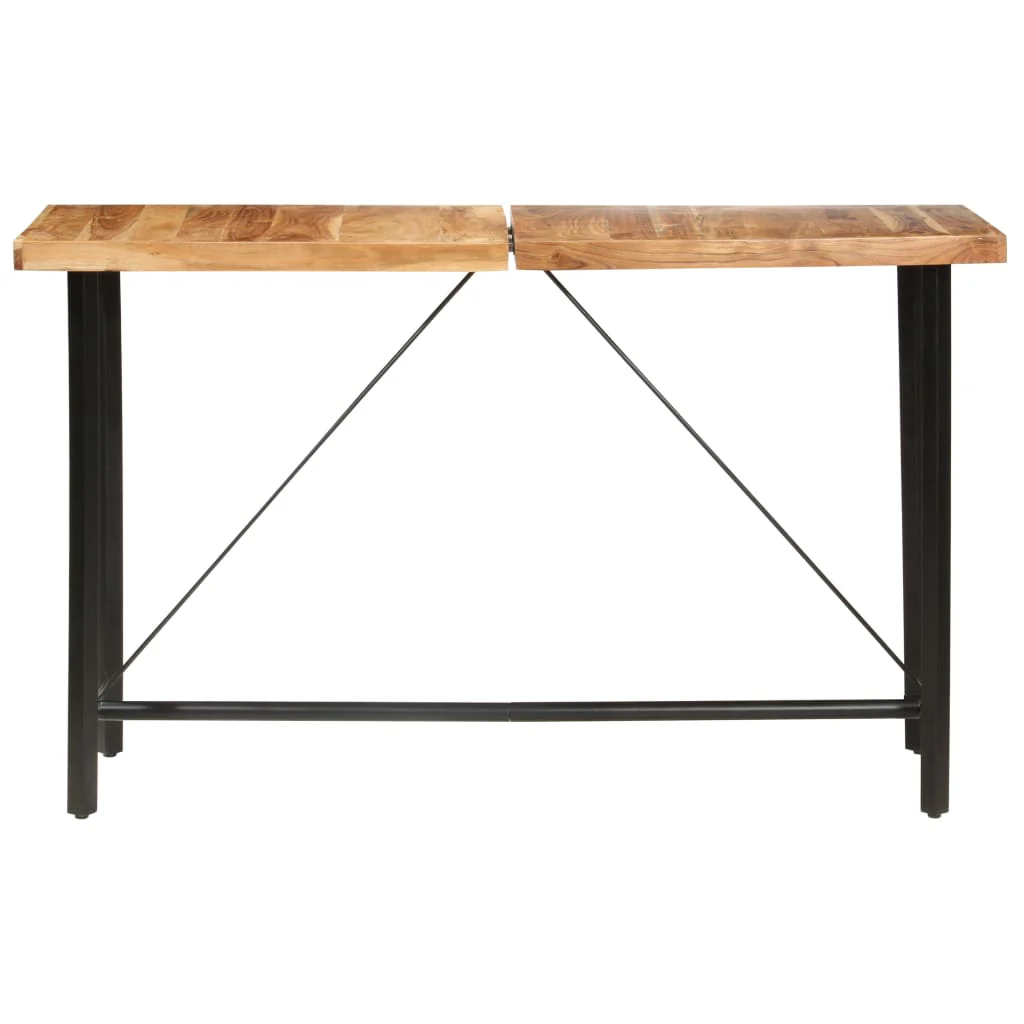 Mesa de cozinha em madeira maciça de acácia 180x70x107 Cm