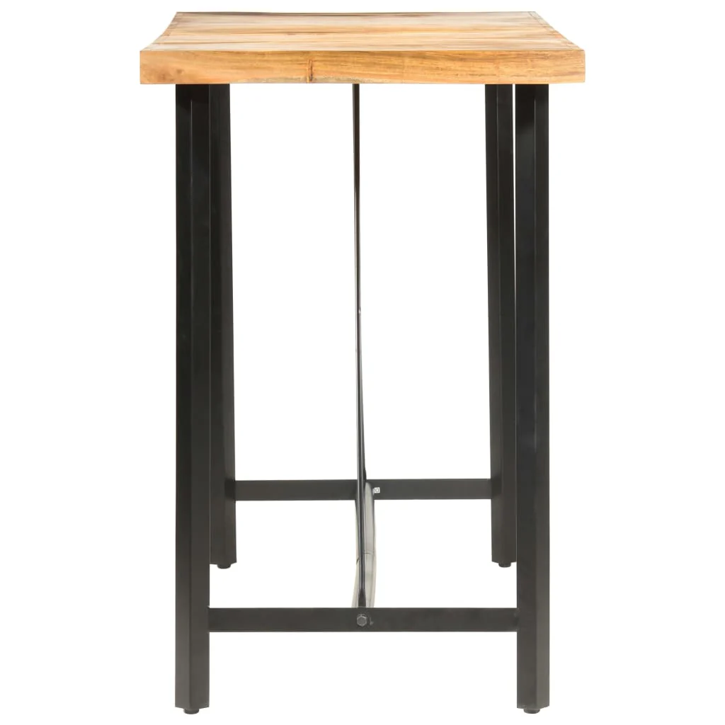 Mesa de cozinha em madeira maciça de acácia 180x70x107 Cm - Image 2