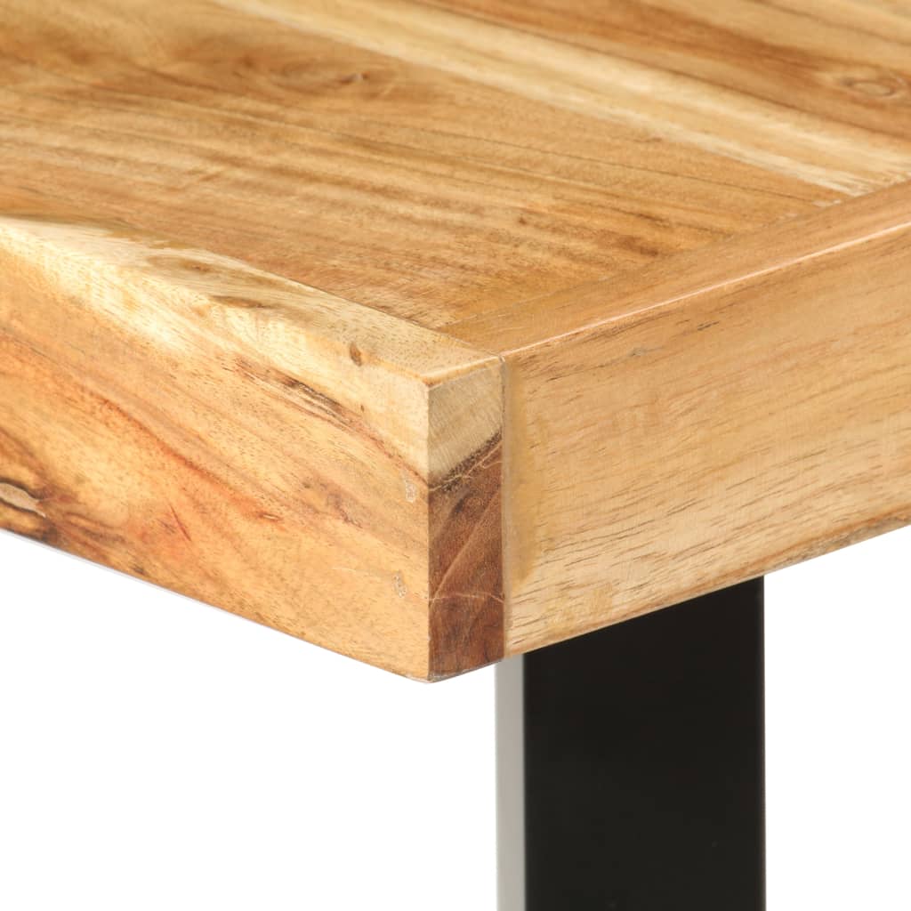 Mesa de cozinha em madeira maciça de acácia 180x70x107 Cm - Image 4