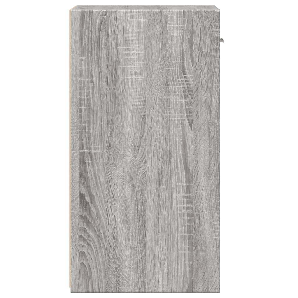 Mesa de cabeceira em madeira de engenharia cinzenta Sonoma 35x34x65 Cm - Image 5