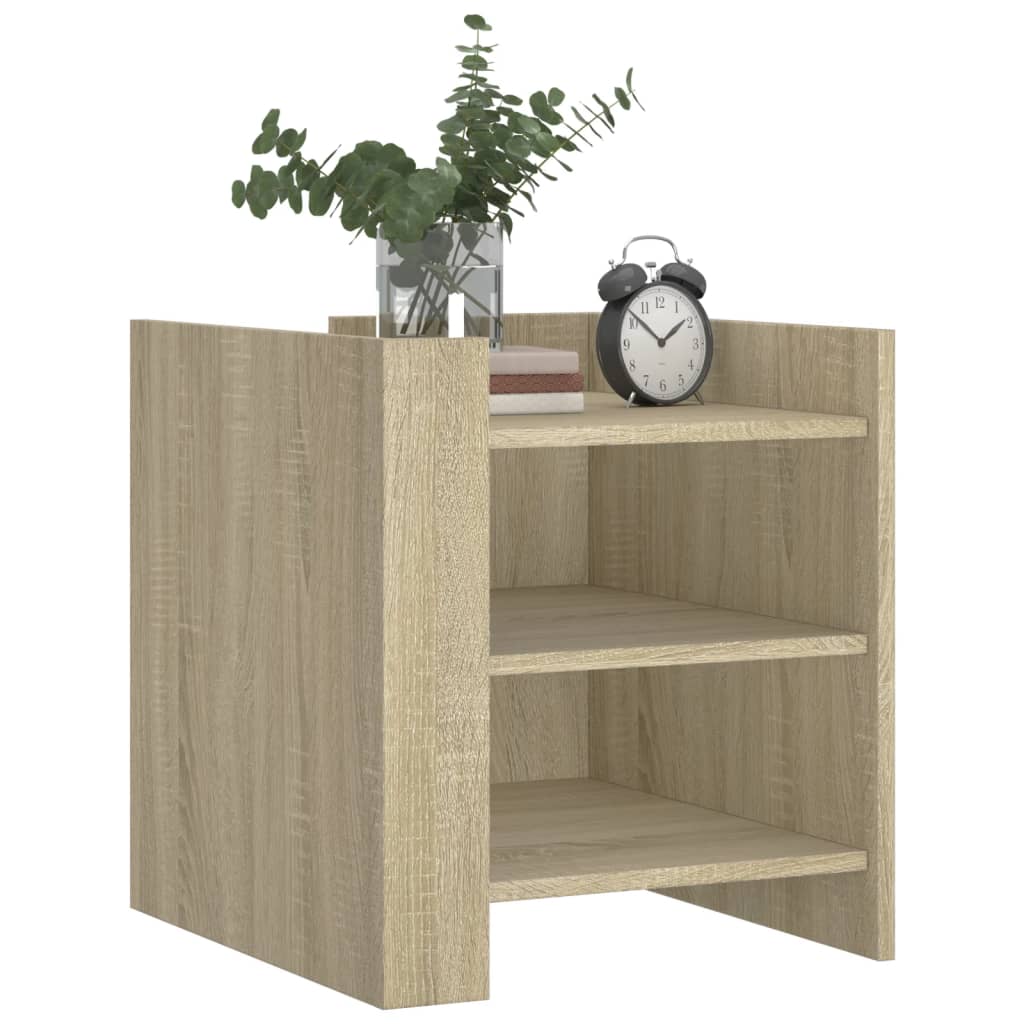 Mesa de cabeceira de madeira de engenharia Sonoma Oak 45x50x50 Cm - Image 2