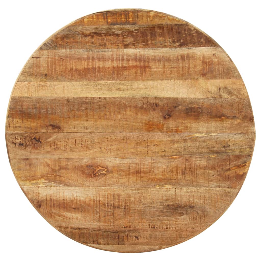 Mesa De Comedor Madera De Mango Rugosa Redonda 100x100x75 Cm - Image 3