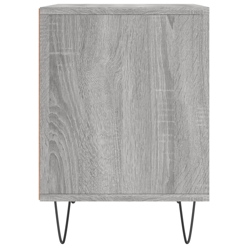 Mesa de cabeceira em madeira de engenharia cinzenta Sonoma 40x35x50 Cm - Image 4
