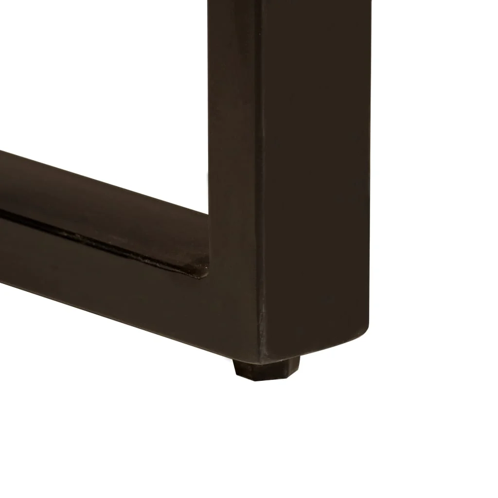 Mesa De Comedor De Madera Maciza De Sheesham 200x100x75 Cm - Image 3