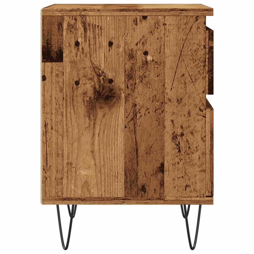 Mesa de cabeceira de madeira Engenharia Madeira Antiga 40x35x50 Cm - Image 5