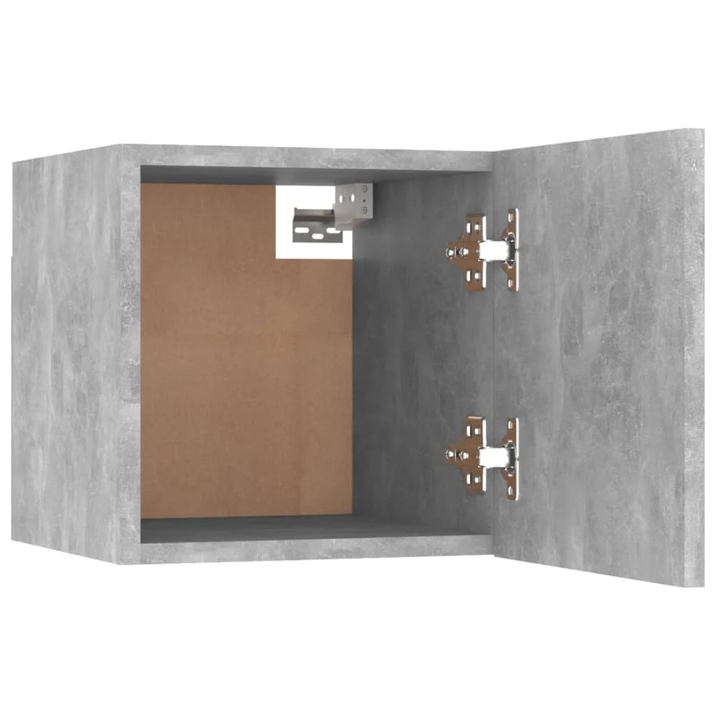 Mesa de cabeceira de madeira de engenharia em betão cinzento 30,5x30x30cm - Image 3