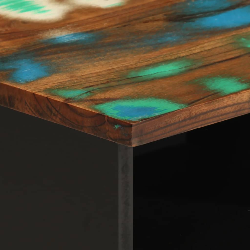 Mesa de cabeceira de madeira maciça reciclada 40x34x46 Cm - Image 5