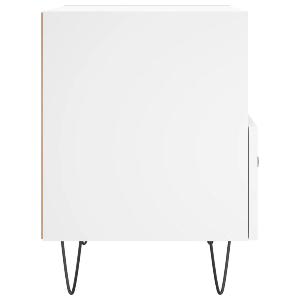 Mesa de cabeceira em madeira de engenharia branca 40x35x47,5 Cm - Image 4