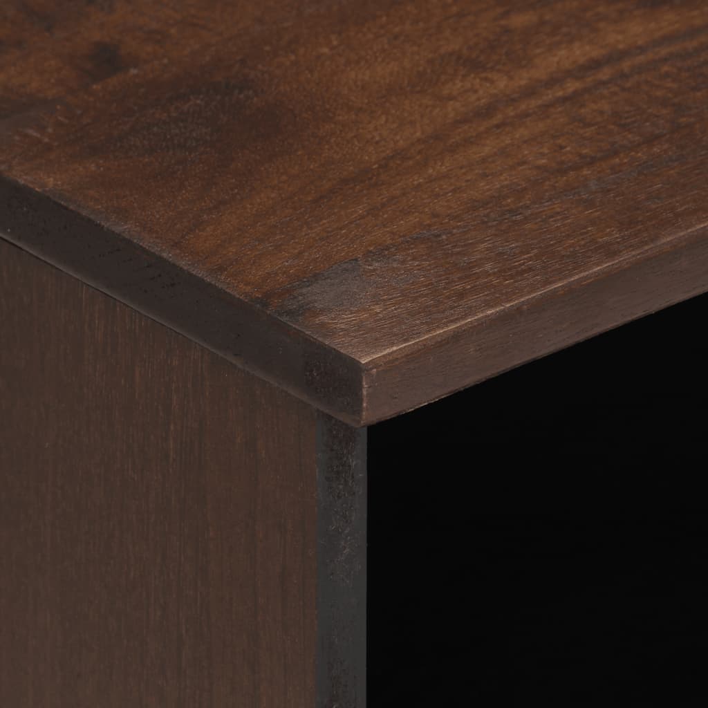 Mesita De Noche De Madera Maciza De Mango 40x34x46 Cm - Image 5