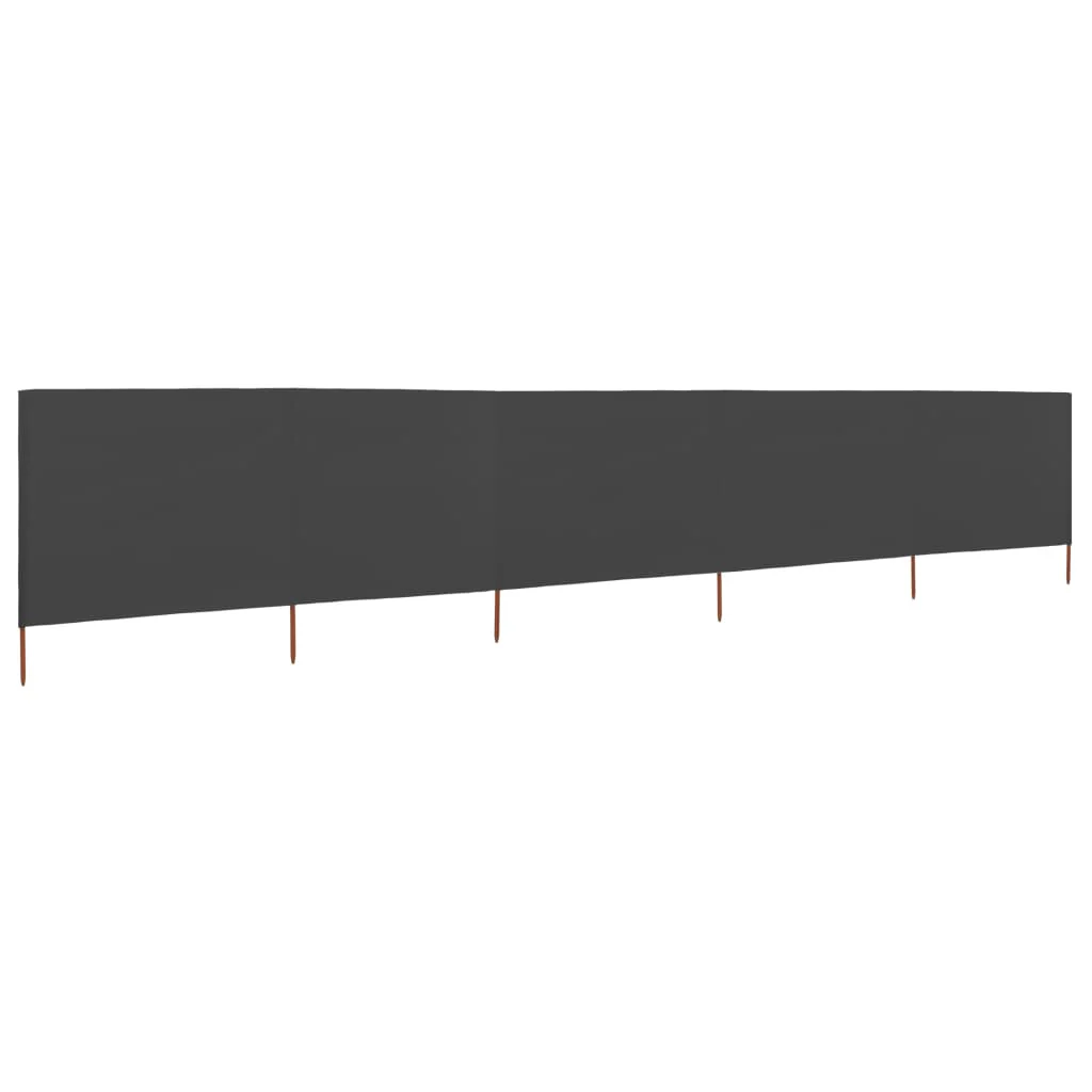 Vidaxl Tecido corta-vento de 5 painéis Cinzento antracite 600x160cm - Image 2
