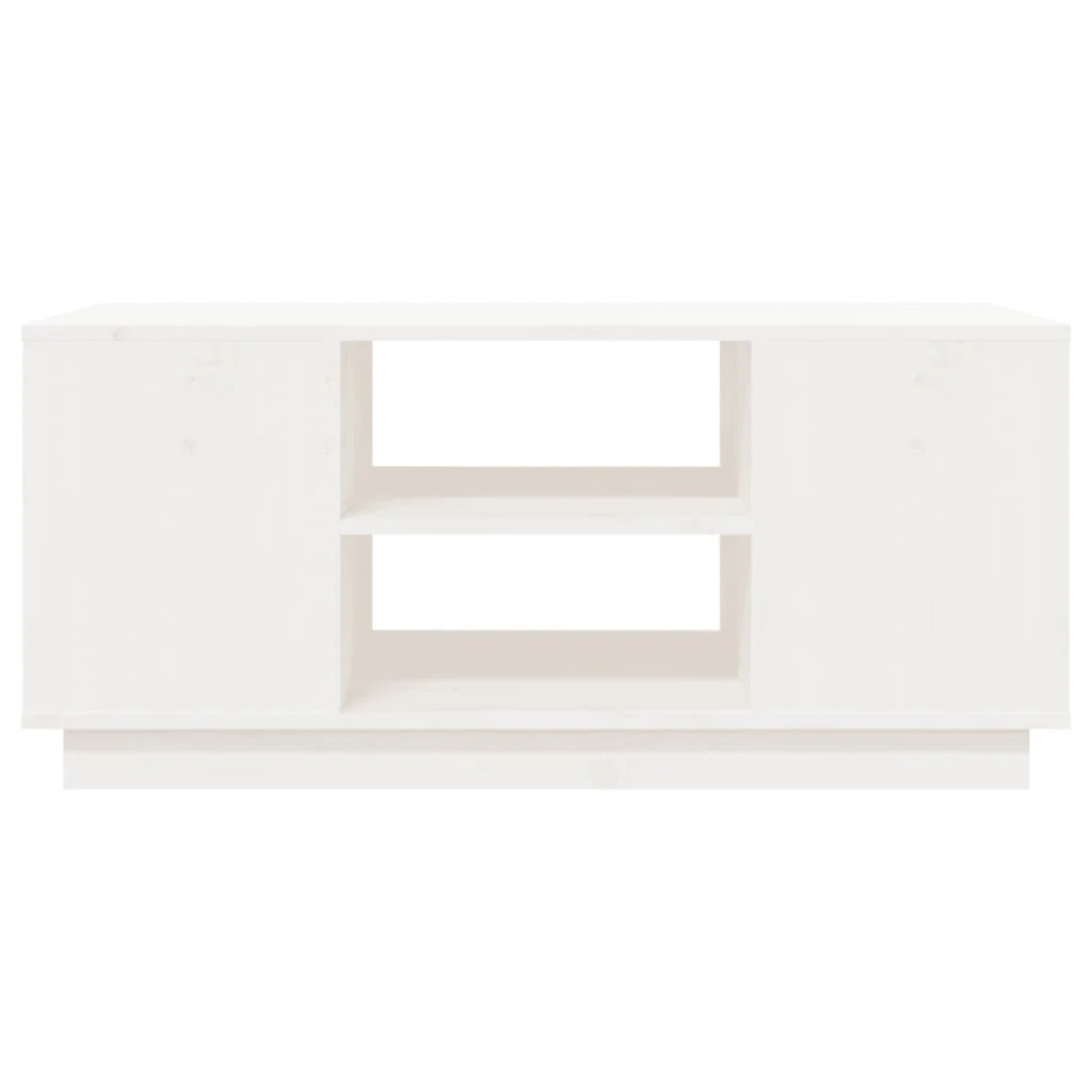 Mesa De Centro De Madera Maciza De Pino Blanco 90x49x40,5 Cm - Image 4
