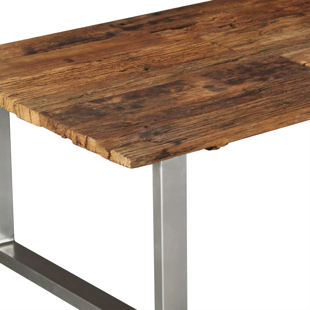 Mesa De Centro Madera Maciza Reciclada 100x60x38 Cm - Image 5