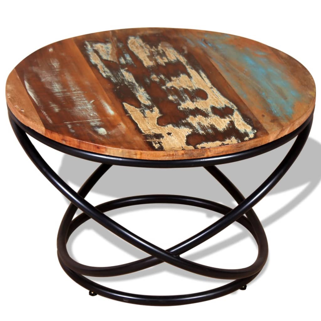 Mesa De Centro De Madera Maciza Reciclada 60x60x40 Cm - Image 4