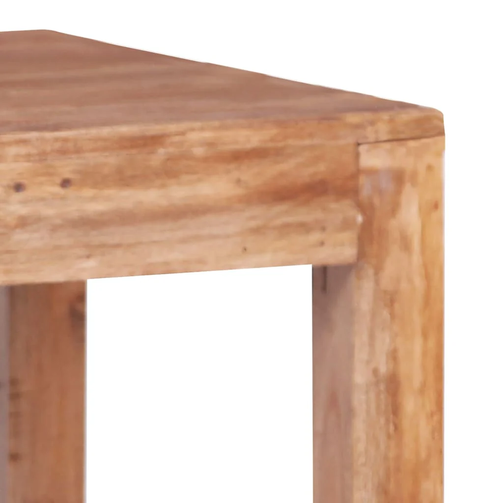 Mesa De Centro De Madera Maciza De Caoba 53x50x50 Cm - Image 2
