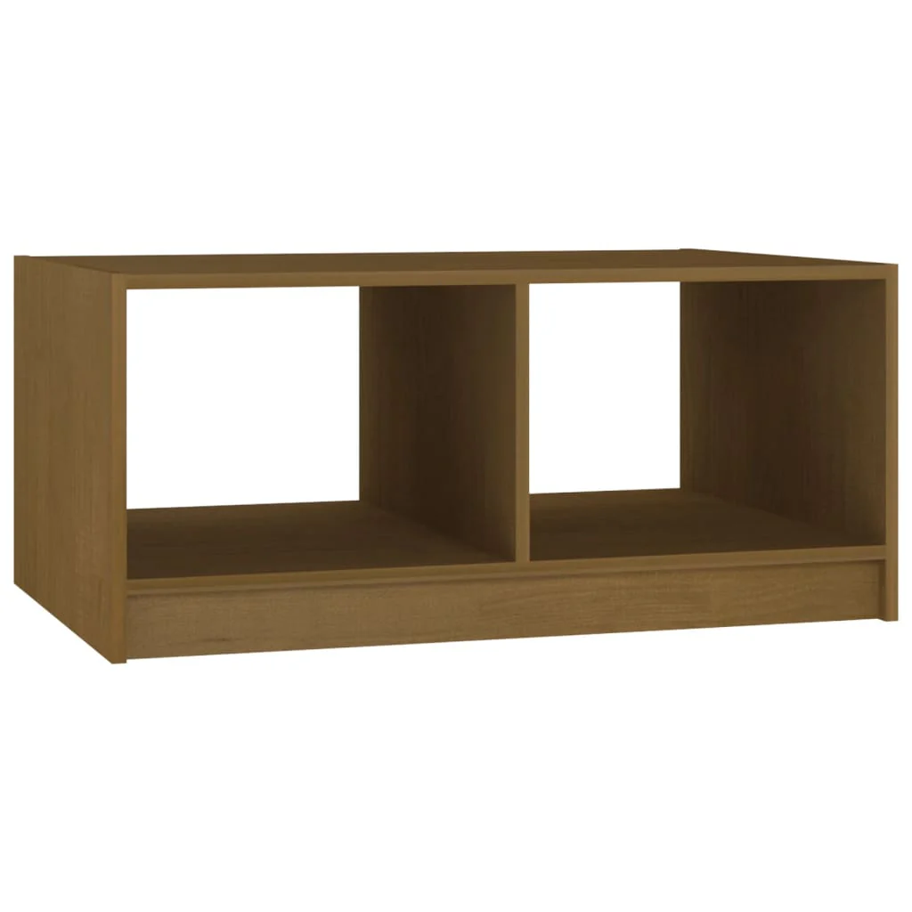 Mesa de centro madeira maciça pinho mel castanho 75x50x33,5 Cm