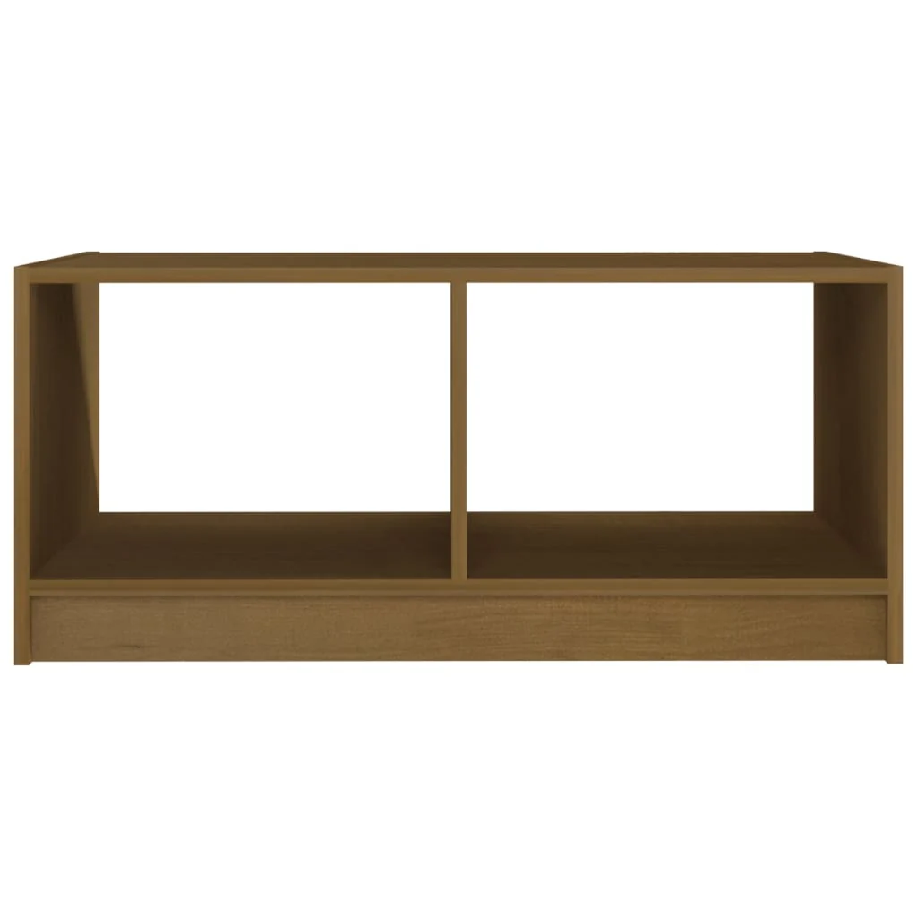 Mesa de centro madeira maciça pinho mel castanho 75x50x33,5 Cm - Image 4