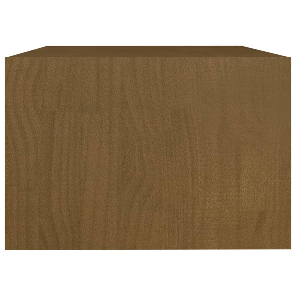 Mesa de centro madeira maciça pinho mel castanho 75x50x33,5 Cm - Image 5