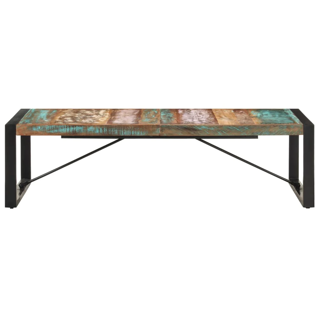 Mesa De Centro Madera Maciza Reciclada 140x70x40 Cm